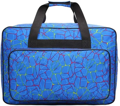 Vista 4 de Estuche de transporte para máquina de coser con asa, bolsa de nylon, estuche de transporte con acolchado y bolsillos con asas, adecuado