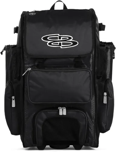 Boombah Rolling Superpack - Bolsa para equipo de béisbol/sóftbol - 23-1/2" x 13-1/2" x 9-1/2" - Varios colores - Mango telescópico y capacidad para