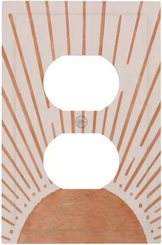 Vista 17 de Cubiertas de Enchufe Dúplex de 1 Gang con Hojas Florales de Eucalipto Azul en Acuarela, Placa Frontal Decorativa para Interruptor de Luz, Placa