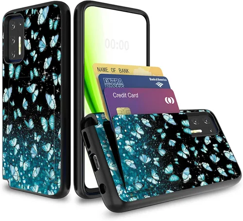 Vista 30 de Funda tipo cartera para Galaxy S20 FE de 6.5 pulgadas con ranura para tarjeta, tarjetas de crédito, tarjetas de crédito, funda para efectivo, doble