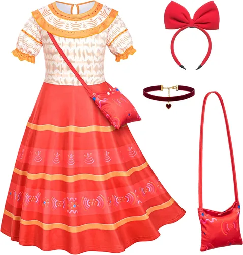 Kaisebile Princess Costume Dress for Girls Birthday Halloween Party Dress Up with Accessories