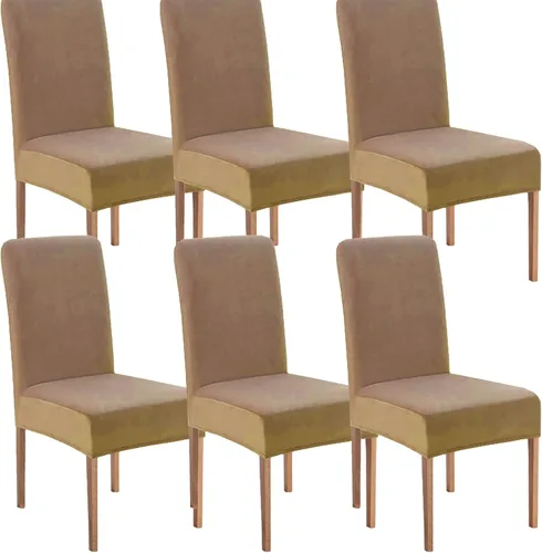 Vista 15 de Stretch Velvet Dining Chair Covers Soft Ultra Thick Seat Protector Removable Washable Slipcover for Bedroom and Dining Room Set of 2 Black (Black 2)