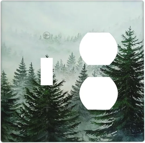 Vista 44 de Cubiertas de enchufe de pintura floral de grafiti de girasol abstracto, 1 palanca, 1 combinación basculante, placas de interruptor eléctrico, placa