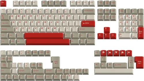 Vista 12 de Fogruaden Juego de teclas PBT, teclas personalizadas de perfil cereza para teclas de teclado mecánico (9009)