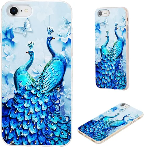 Vista 11 de Funda protectora completa delgada y suave de TPU transparente para iPhone SE 2022/2020, iPhone 8/7/6S/6 - Diseño de música divertida guitarra