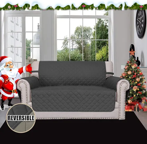Vista 222 de Easy-Going - Funda reversible para sofá reclinable, resistente al agua, protector de muebles con correas elásticas, para mascotas y niños