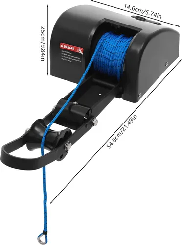Vista 4 de DNYSYSJ Cabrestante eléctrico de ancla para barco marino de 12 V, cabrestante de anclaje eléctrico para barco con control remoto, anclajes de hasta