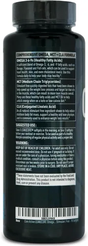 Vista 3 de (CORE)ACTIVE Lean Omega MCT + CLA - Fórmula de salud libre de estimulantes, músculo magro y físico tonificado, ácidos grasos Omega 3-6-9 - Aceite