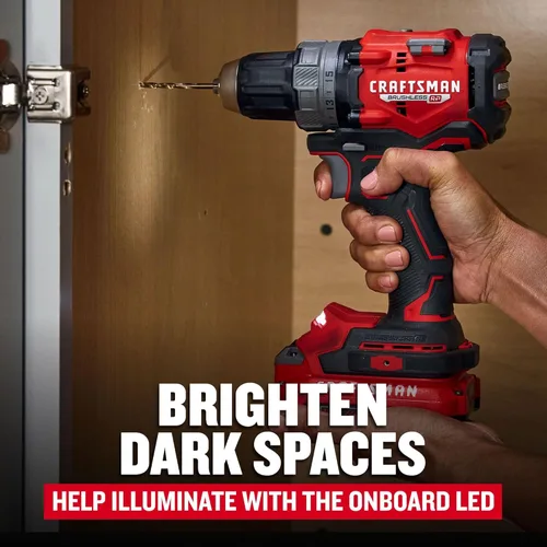 Vista 6 de CRAFTSMAN V20 Kit de taladro/destornillador de 1/2 pulgada con 2 baterías y cargador (CMCD725D2)