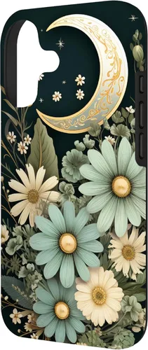Vista 2 de Sage Green Wildflower Floral Moon Flower Botanical Case for iPhone 17