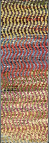 Vista 9 de Unique Loom Outdoor Modern Collection - Alfombra ondulada (2 pies x 3 pies 11 pulgadas, multicolor, beige)