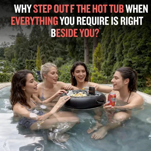 Vista 6 de Inflatable Pool Drink Holder with Large Capacity, Floating Drink Float for Hot Tub, Pool, Beach & Party - Holds Drinks, Phones & Snacks, Easy