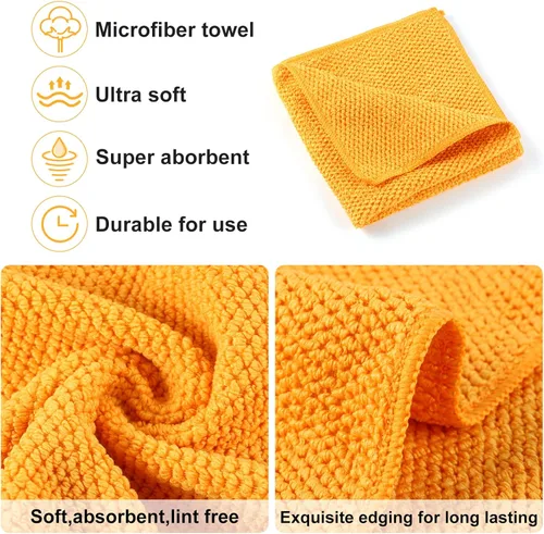 Vista 6 de DoriHom - Juego de paños de microfibra para cocina, paños de limpieza de cocina, paños de limpieza de vidrio absorbentes para el hogar, toallitas