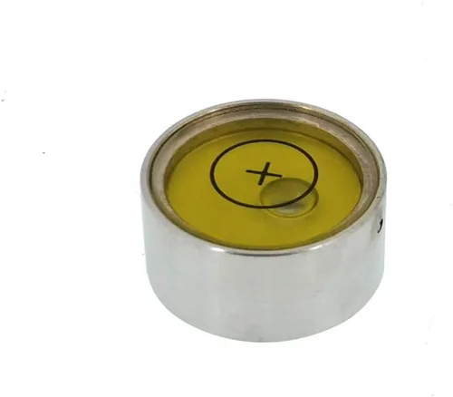 Vista 12 de Mini metal universal horizontal burbuja nivel de agua equilibrio nivel burbuja redondo 0.512x0.276 in (blanco plateado)