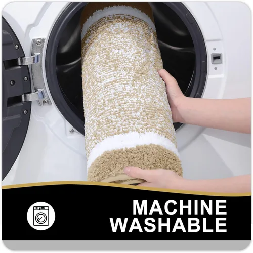 Vista 55 de OLANLY Alfombra de baño de microfibra extrasuave y absorbente, antideslizante, lavable a máquina, de secado rápido, adecuada para suelo de baño