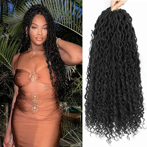 Vista 39 de Alicoco Goddess Locs Cabello de Ganchillo 12 Pulgadas 8 Paquetes Rastas Sintéticas de Ganchillo Para Mujeres Rastas Suaves Boho Pre-enrolladas River