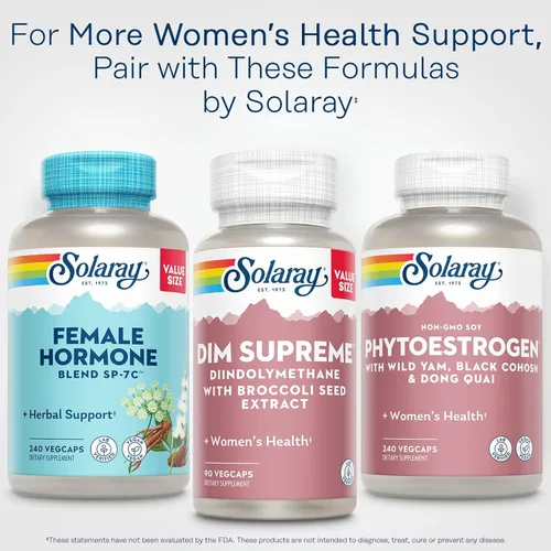 Vista 6 de SOLARAY DIM Supreme - Suplemento DIM de 100 mg - Complejo DIM de diindolilmetano con extracto de semilla de brócoli y bioflavonoides - Apoyo a