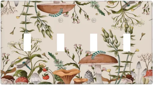 Vista 77 de Placa de pared dúplex de receptáculo de dispositivo de 1 gang de madera envejecida blanca gris con veta de tablón, cubierta de enchufe eléctrico