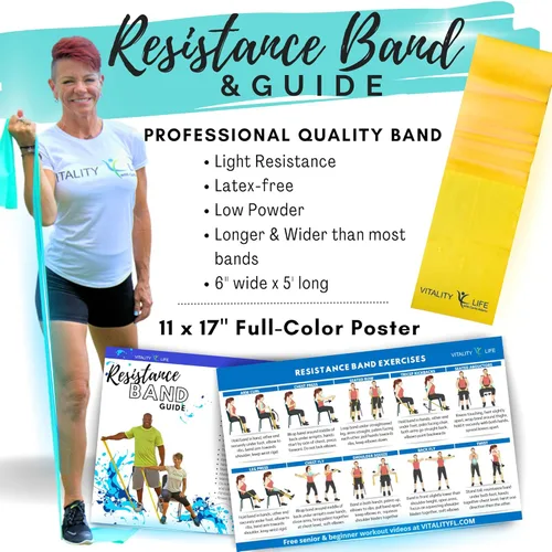 Vista 3 de STRENGTHENING EXERCISES FOR SENIORS DVD + Poster + Resistance Band. Renew - Strength - Stamina. DVD Exercise for Seniors and Beginners. Resistance