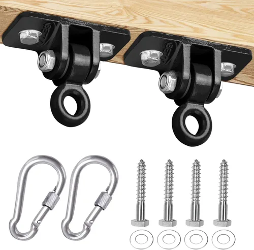 BETOOLL Ganchos de columpio resistentes de capacidad de 2400 libras para juegos de madera, patio de recreo, porche, interiores y exteriores, ganchos