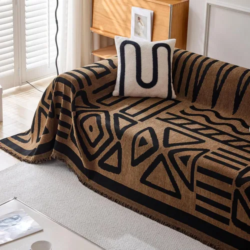 Vista 22 de VClife - Funda para sofá de 2 plazas o modular, de felpilla, antideslizante, lavable, apta para perros, protectora, con borlas, gris oscuro, 71 x