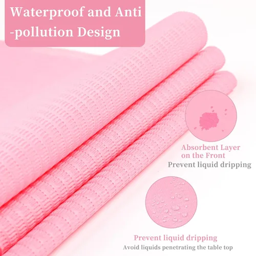 Vista 4 de 125 manteles desechables para arte de uñas, impermeables, con puntas de uñas, toallas de mesa de 3 capas para acrílico, tapete de arte de uñas, hoja