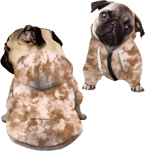 Vista 17 de Howilath Sudaderas con la bandera estadounidense para perros medianos, abrigo de invierno con diseño de pata de cachorro, ropa cálida con capucha