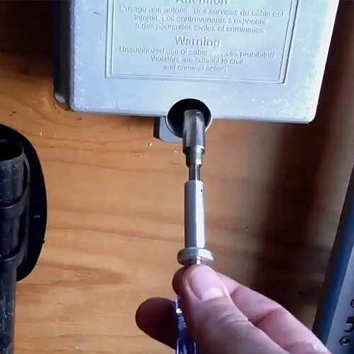 Vista 9 de Herramienta de TV Terminator de 7 pulgadas - LTT-7 GTT-7 CATV Terminador de bloqueo de cable - Llave de choque de cable coaxial/coaxial - Azul