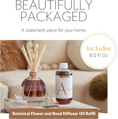 Vista 2 de AGRARIA Repuesto de Difusor de Varillas, Aceite Perfumado Fragancia para el Hogar, Set de Regalo de Difusor de Aceite de Varillas para Todas