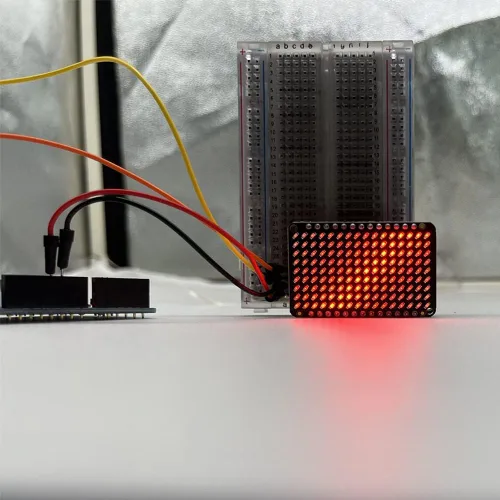 Vista 4 de PWM LED Matrix Driver IS31FL3731 y 9x16 Grid LEDs para Arduino DIY Kits (Rojo)