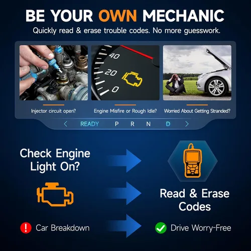 Vista 2 de FOXWELL NT301 OBD2 Scanner Live Data Professional Mechanic OBDII Diagnostic Code Reader Tool for Check Engine Light