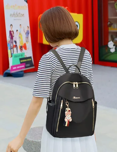 Vista 6 de Mochila para mujer, impermeable, ligera, a la moda, casual, de viaje, para mujer