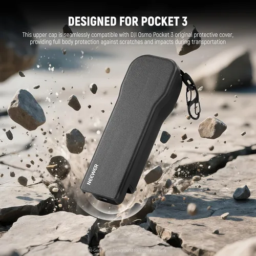 Vista 7 de NEEWER Funda protectora Pocket 3 con mosquetón, resistente a prueba de golpes, funda rígida de viaje, compatible con DJI Osmo Pocket 3 Gimbal Screen