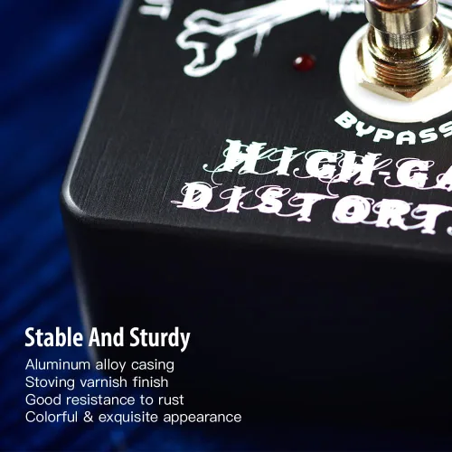 Vista 7 de JOYO Pedal de distorsión de alta ganancia de AC/DC Crunch a Heavy Metal con ecualizador de rango completo para efecto de guitarra eléctrica - Bypass