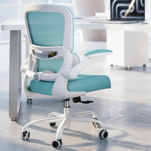 Vista 22 de TRALT Silla de oficina – Silla de escritorio ergonómica con soporte lumbar ajustable, silla de computadora de malla, sillas ejecutivas para oficina