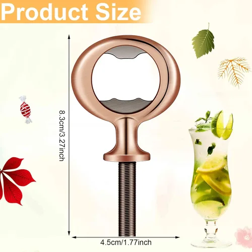 Vista 2 de Cunhill 7 piezas de abrebotellas de metal en blanco a granel, piezas de piezas para manualidades de madera, proyectos de bricolaje, torneado, Bronce