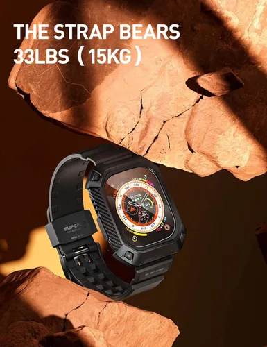 Vista 6 de SUPCASE Unicorn Beetle Pro - Funda protectora resistente con correas para Apple Watch Ultra 1/2 de 1.929 in (2022/2023)