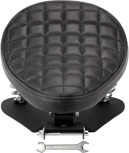 Vista 9 de Asiento de transmisión de motocicleta Bobber Solo Seat con base de resorte Kit de soporte de montaje de repuesto para Harley Davidson Sportster XL