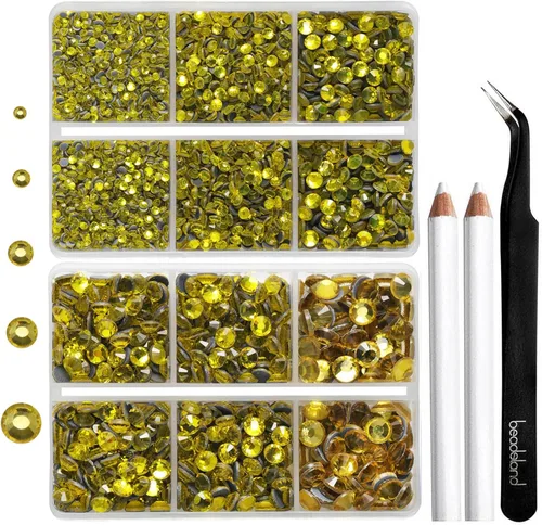 Vista 34 de 6736 piezas de diamantes de imitación termoadhesivos con parte trasera plana, diamantes de imitación AB transparentes para manualidades y ropa, 5