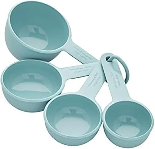 KitchenAid Vasos medidores, juego de 4, Aqua Sky