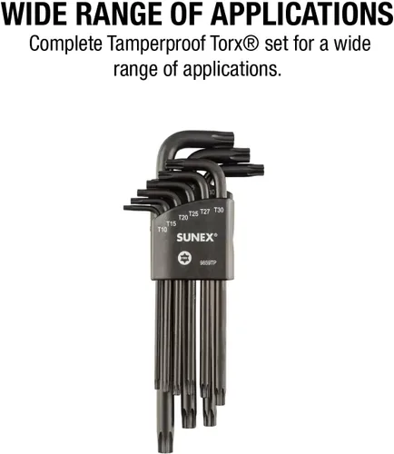 Vista 3 de Sunex 9859TP Juego de llaves magnetizadas Torx® de brazo largo a prueba de manipulaciones 9859TP