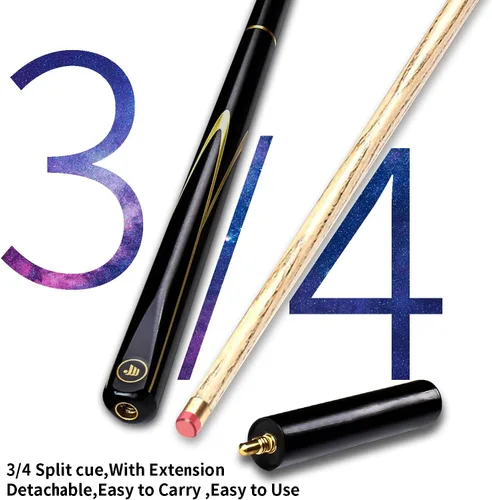 Vista 3 de Taco de billar inglés hecho a mano, 145cm (57 in), 19oz, 0.394 in Taco