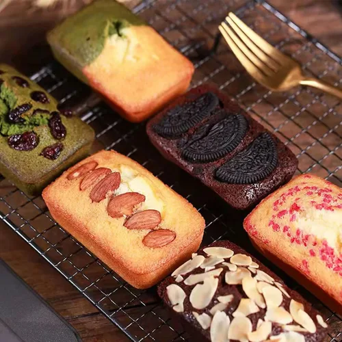 Vista 6 de 2 paquetes de 8 cavidades sin stock Mini molde para pan con mango de silicona, mini pan de pan para hornear, mini molde para brownies, molde