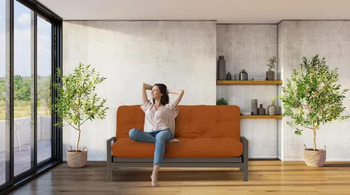 Vista 17 de Nuevo reemplazo del colchón del futón con cubierta lisa, bobina con bolsillos, espuma viscoelástica/resortes internos, Algodón, Marino