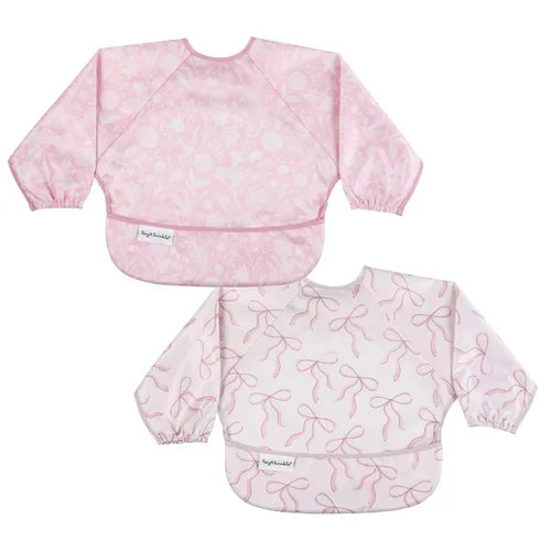 Vista 20 de Tiny Twinkle Babero de manga larga para bebés y niños pequeños, paquete de 2 baberos impermeables para comer, lavable a máquina y artículos
