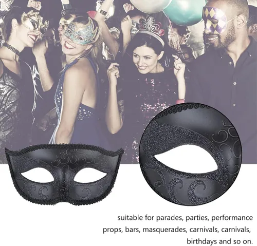 Vista 8 de IETANG - Un par de preciosas máscaras venecianas para parejas para mascarada accesorios de disfraz o fiesta