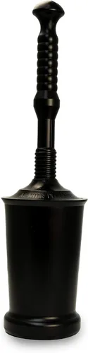 Vista 2 de Master Plunger MP500-3TB Kit de émbolo de inodoro de baño resistente con cubo alto. Equipado con válvula de liberación de aire, color negro