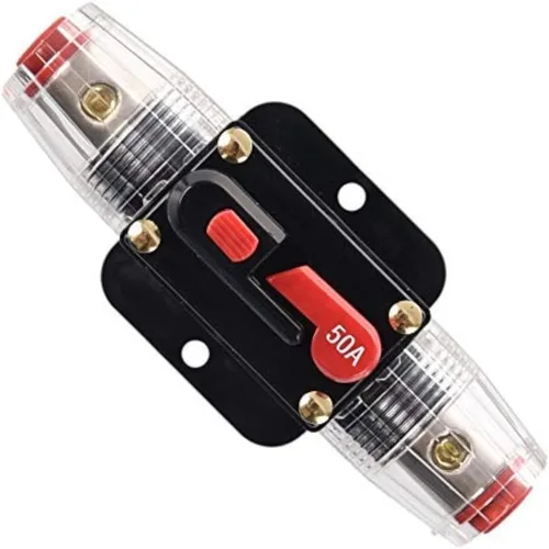 Vista 11 de Soportes de fusibles de interruptor de protección de audio para coche 100 A, interruptor de circuito en línea, fusible de reinicio, inversor