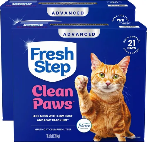 Vista 14 de Fresh Step Advanced - Arena aglutinante para gatos, control de olores para varios gatos, extragrande, 37 libras en total