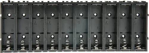 Vista 3 de Paquete de 10 soportes de batería AA, diseño entrelazado de 1 ranura, personalizable para serie y paralelo, electrónica de bricolaje, proyectos